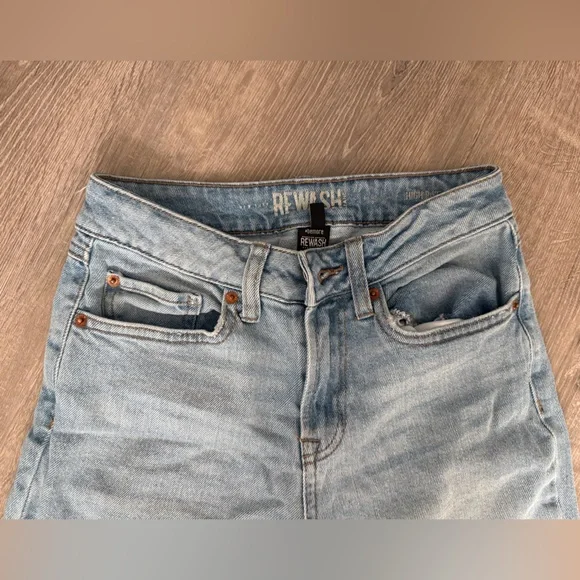 Rewash Light Blue Straight Leg Jeans - Picture 2 of 7